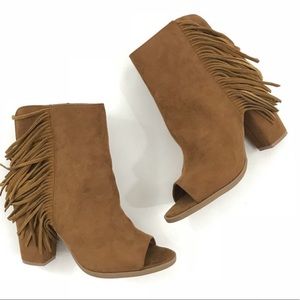 Dolce Vita for Target Peep Toe Fringe Booties